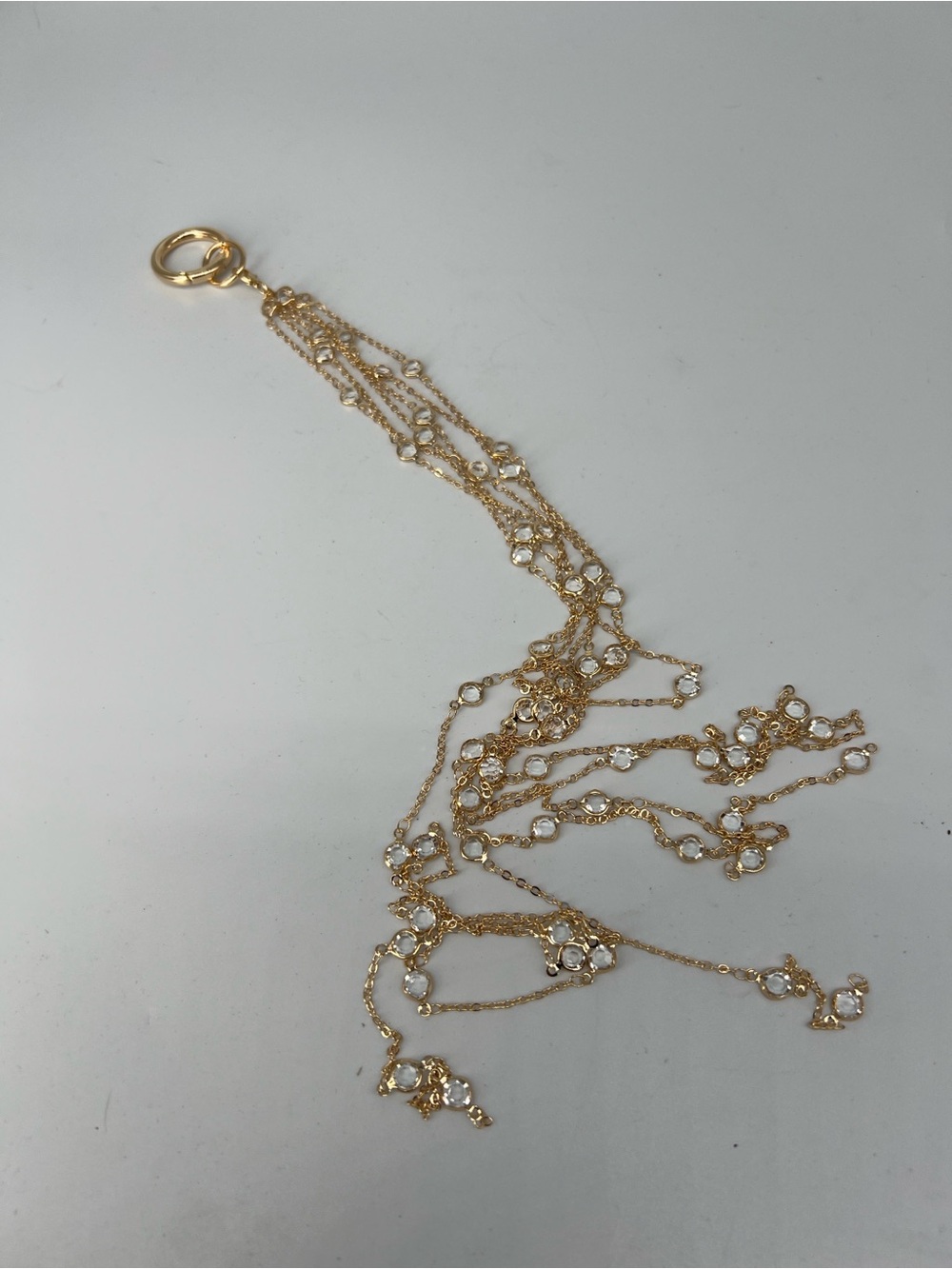 Bag charm handmade with crystals